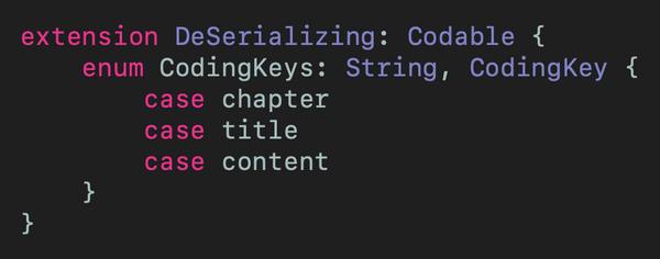 Codables: (De)Serializing - Ch. 2: Coding Keys